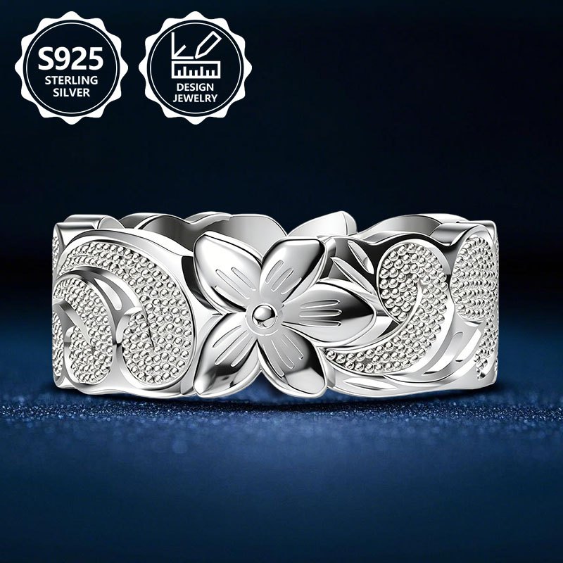 Women's 925 Sterling Silver Classic Ring for Daily Outings